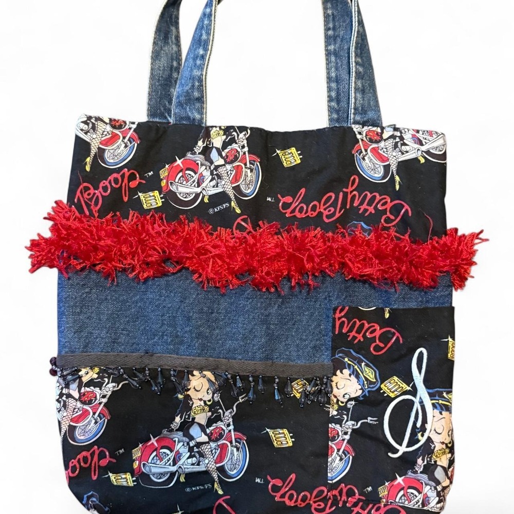 Denim Betty Boop tote